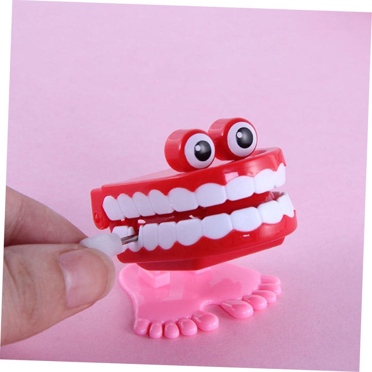 16 Giocattoli Dentiere Saltellanti Carica Orologeria in Plastica Ecologica per Scattante e Rumoroso Divertente Gadget per Ragazzi e Ragazze