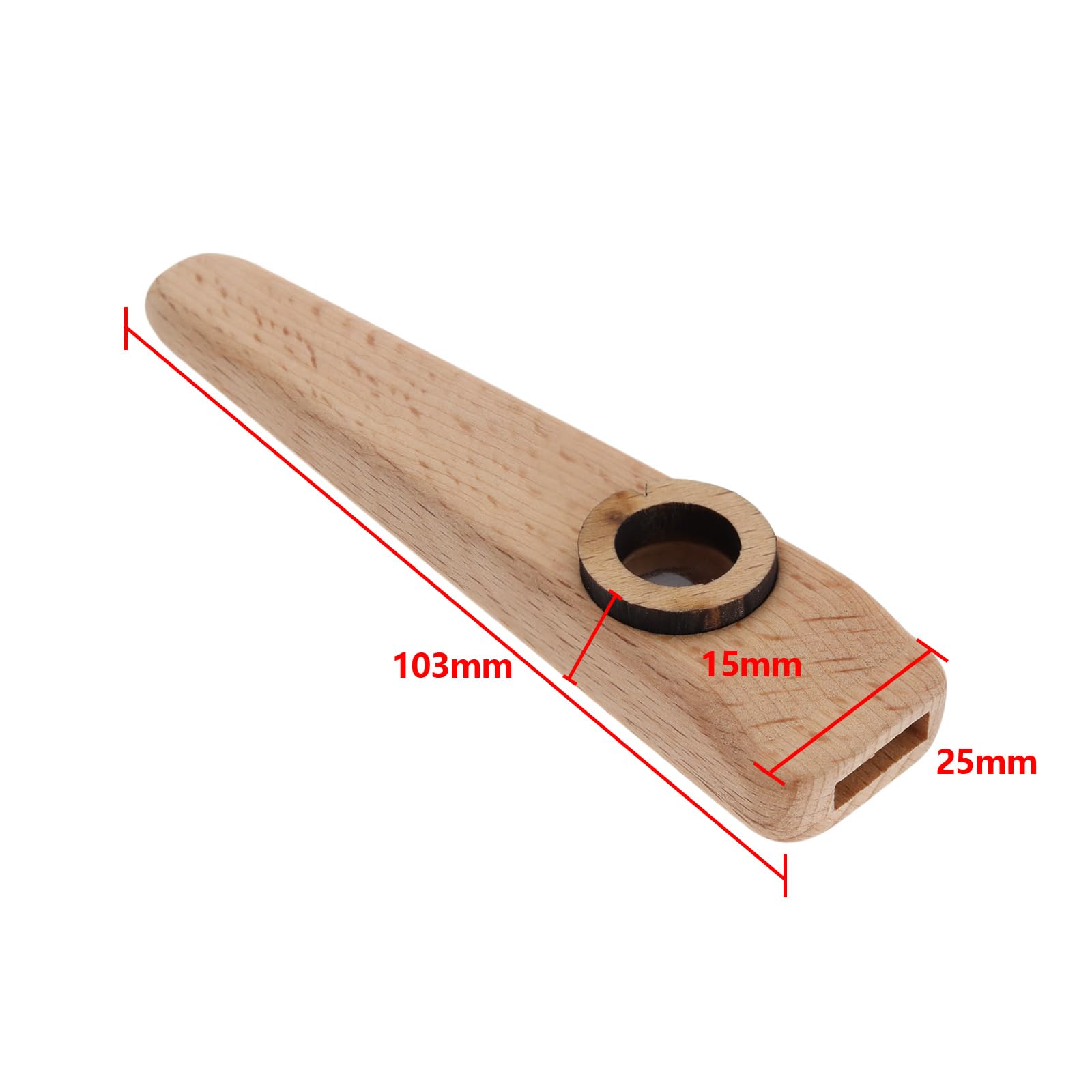 1 Set Di Strumenti Kazoo Orff In Legno Partner Musicale Kazoo Per Chitarra Ukulele Violino Accompagnamento Al Pianoforte Con Membrana Inclusa 103x25x15mm
