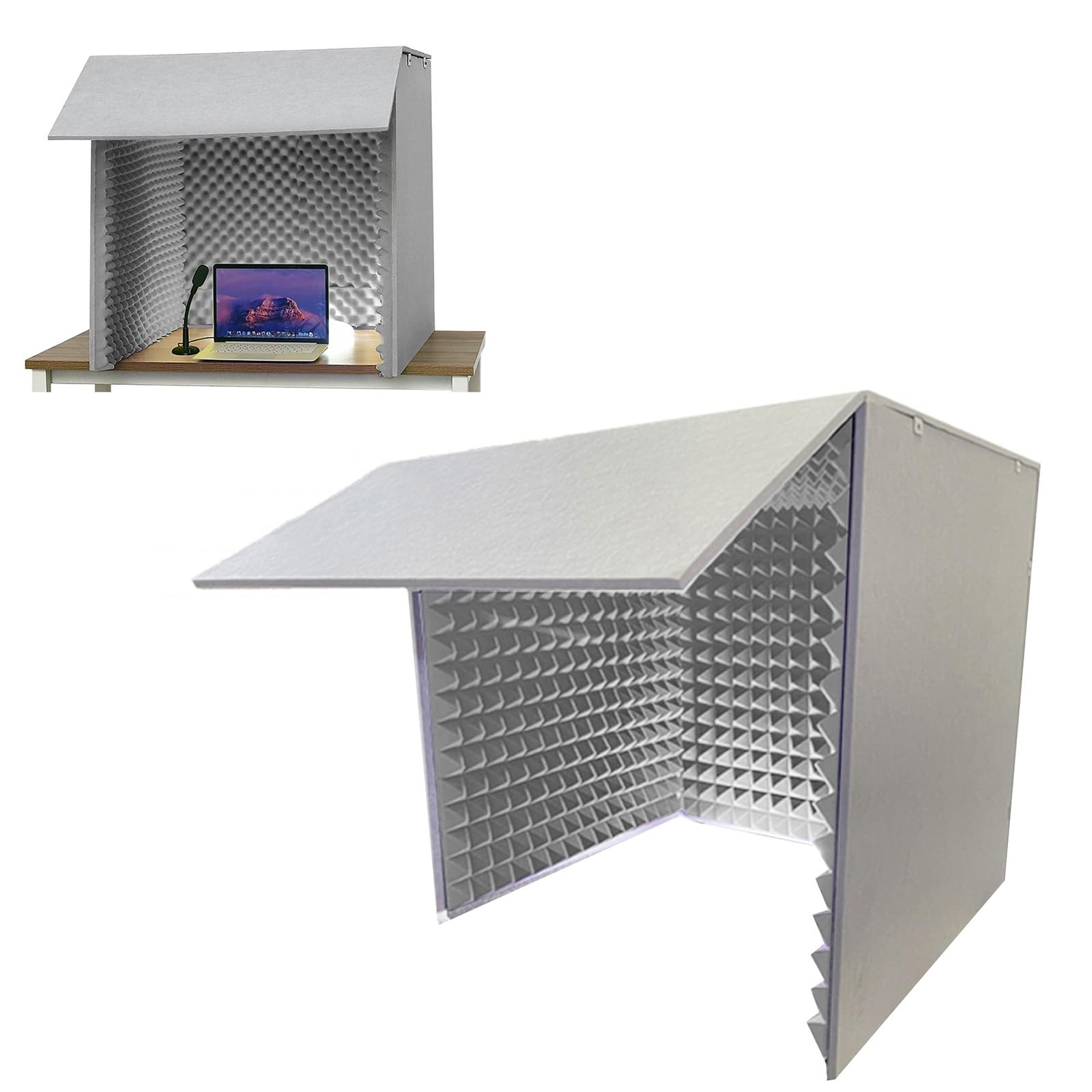 Caja de blindaje portátil para grabación: cámara insonorizada de Espuma de Alta Densidad Libre de oxígeno, Adecuada para Estudios de grabación, grabación de Voces y grabación de blogs. Soluc