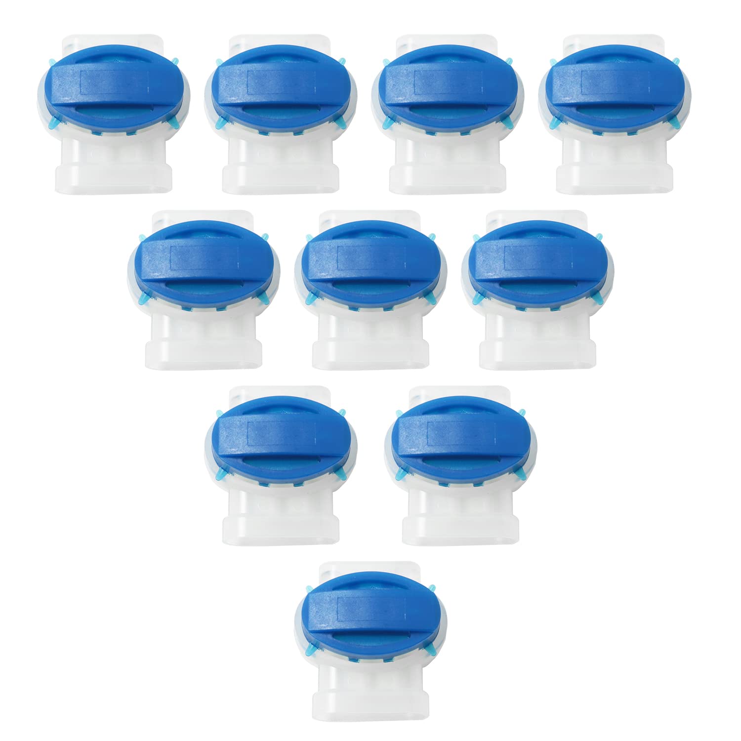 SJZBIN 10pcs 314 Automatic Stripping Waterproof Blue Connector 3 Wire