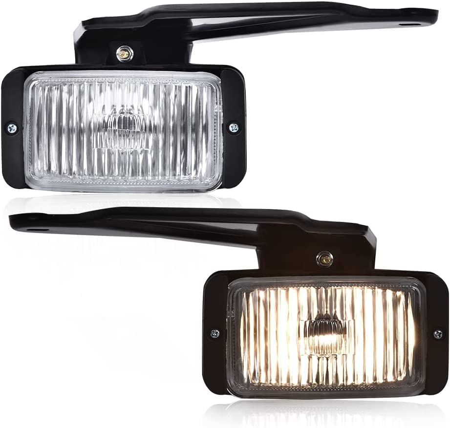 CNNELL Fog Lights Compatible with 1988-1999 Chevy/GMC C1500 C2500 C3500 K1500 K2500 K3500 Sierra/ 82-97 Chevy S10/ 82-91 GMC S15 Driver and Passenger Side Front Fog Light Lamps