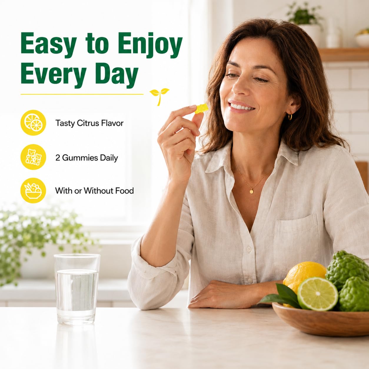 Sugar Free Citrus Bergamot Gummies - All Natural Supplements 25:1 Extract from Italian Bergamot Supplement for Healthy Anti-Aging Sugar-Free Vegan — Amazon image 6