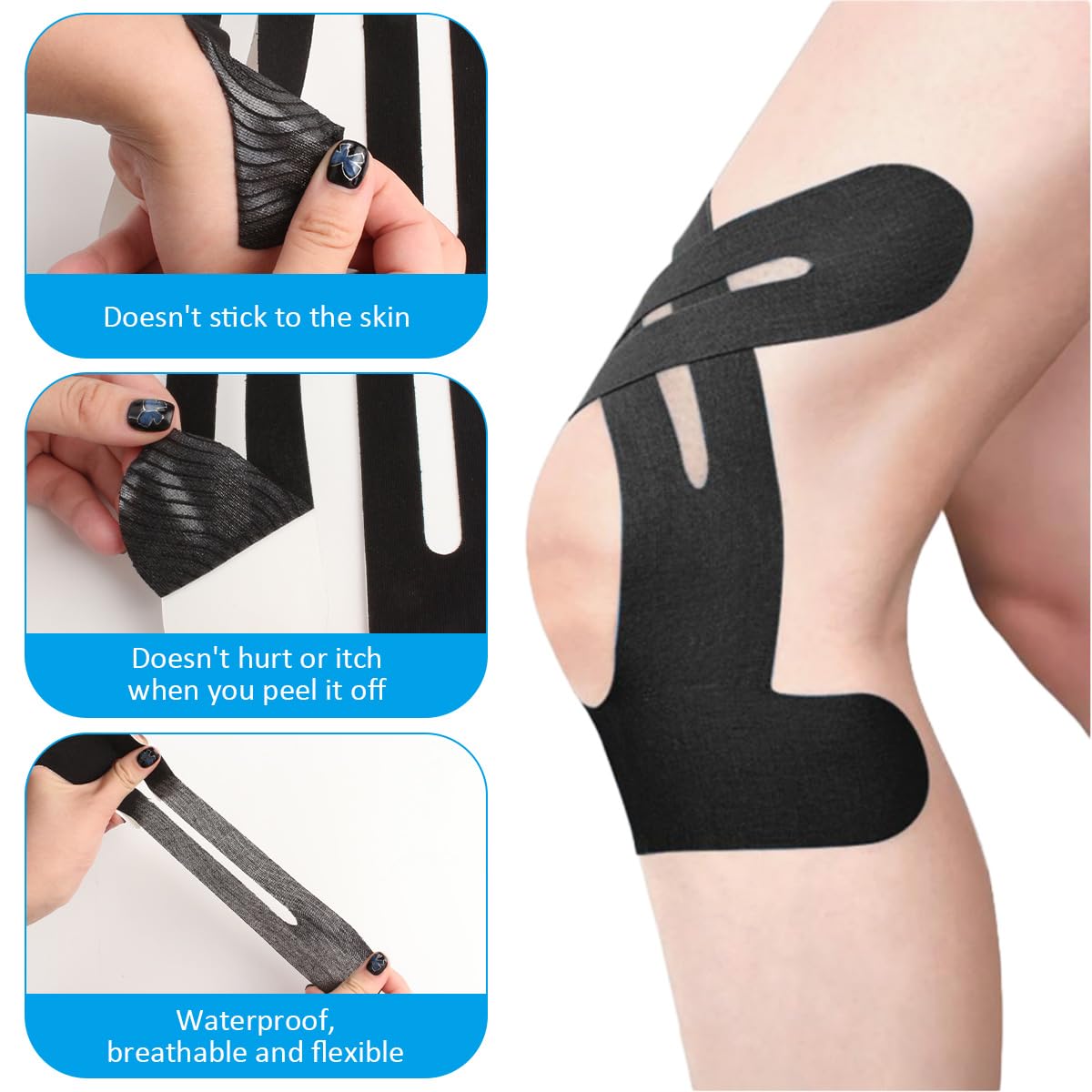 NASTRO SPORTIVO KINESIOLOGIA nastro elastico fisioterapia H5C1 dolore O7S1 sollievo L8M1 EUR 2