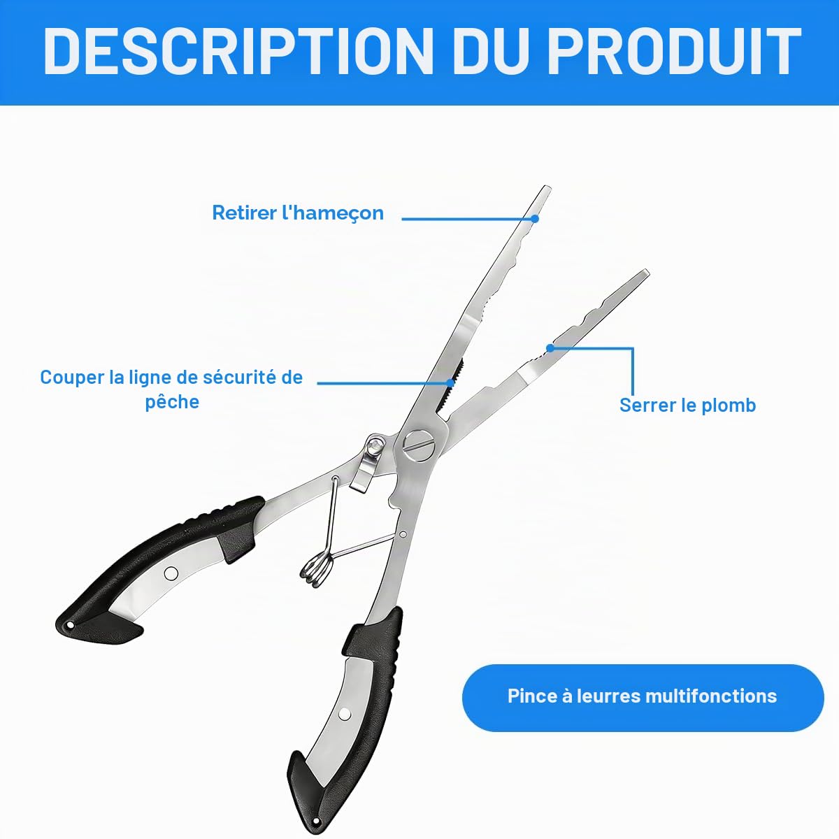 Pince De Pêche Multifonctionnelle à Bec Pointu En Acier Inoxydable Coupe Ligne Pince De Peche Equipement De Peche De Qualite Pour Exterieur 98819038 Pince De Pêche Multifonctionnelle à Bec Pointu En Acier Inoxydable Coupe Ligne Pince De Peche Equipement De Peche De Qualite Pour Exterieur 98819038