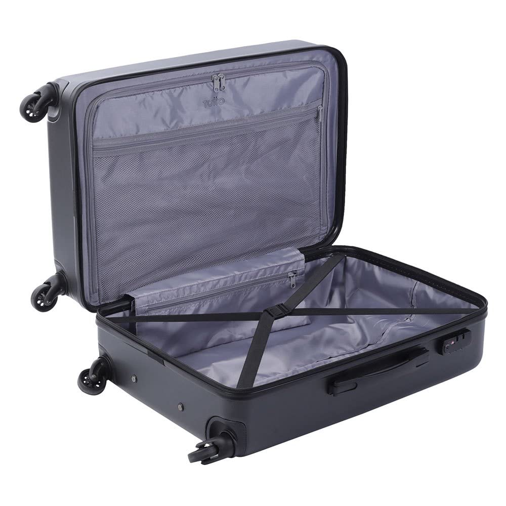 Totto - Viaja con Estilo y Comodidad con la Maleta BAZY Mediana de 360 Grados - para Adultos Unisex - Color Negro
