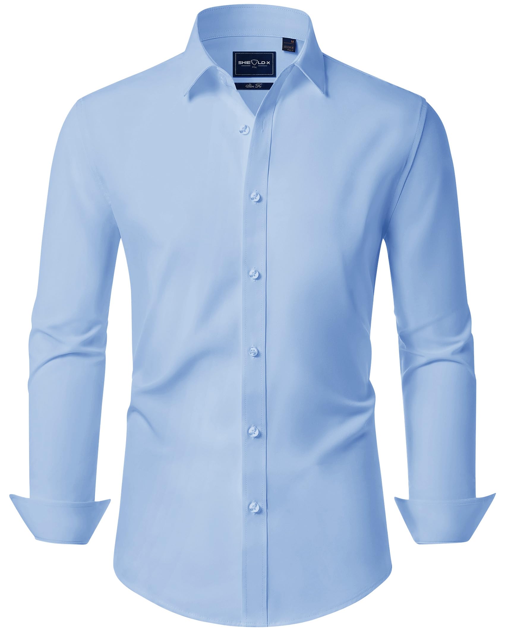 DEMEANOR Camisas de vestir para hombre, camisas de vestir de manga larga para hombre, camisas ajustadas, camisas casuales para hombre, camisas formales sin planchado
