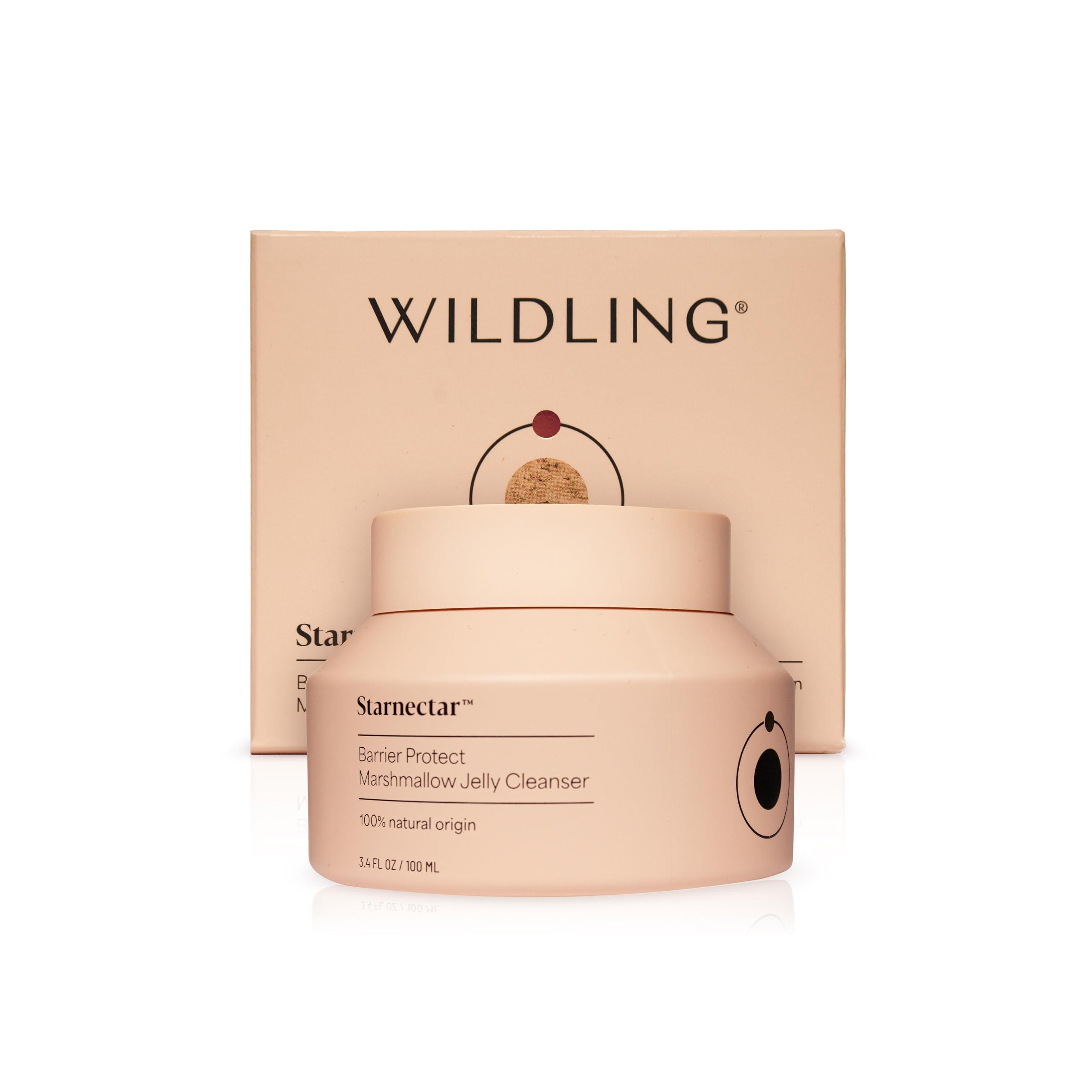 WILDLING Starnectar Barrier Protect Jelly Cleanser I Formulated with Marshmallow Root, Licorice Root, Orange Peel, Moonstone I Brighten, Soften + Repairs I 100% Natural, Vegan, Cruelty Free (3.4fl oz)