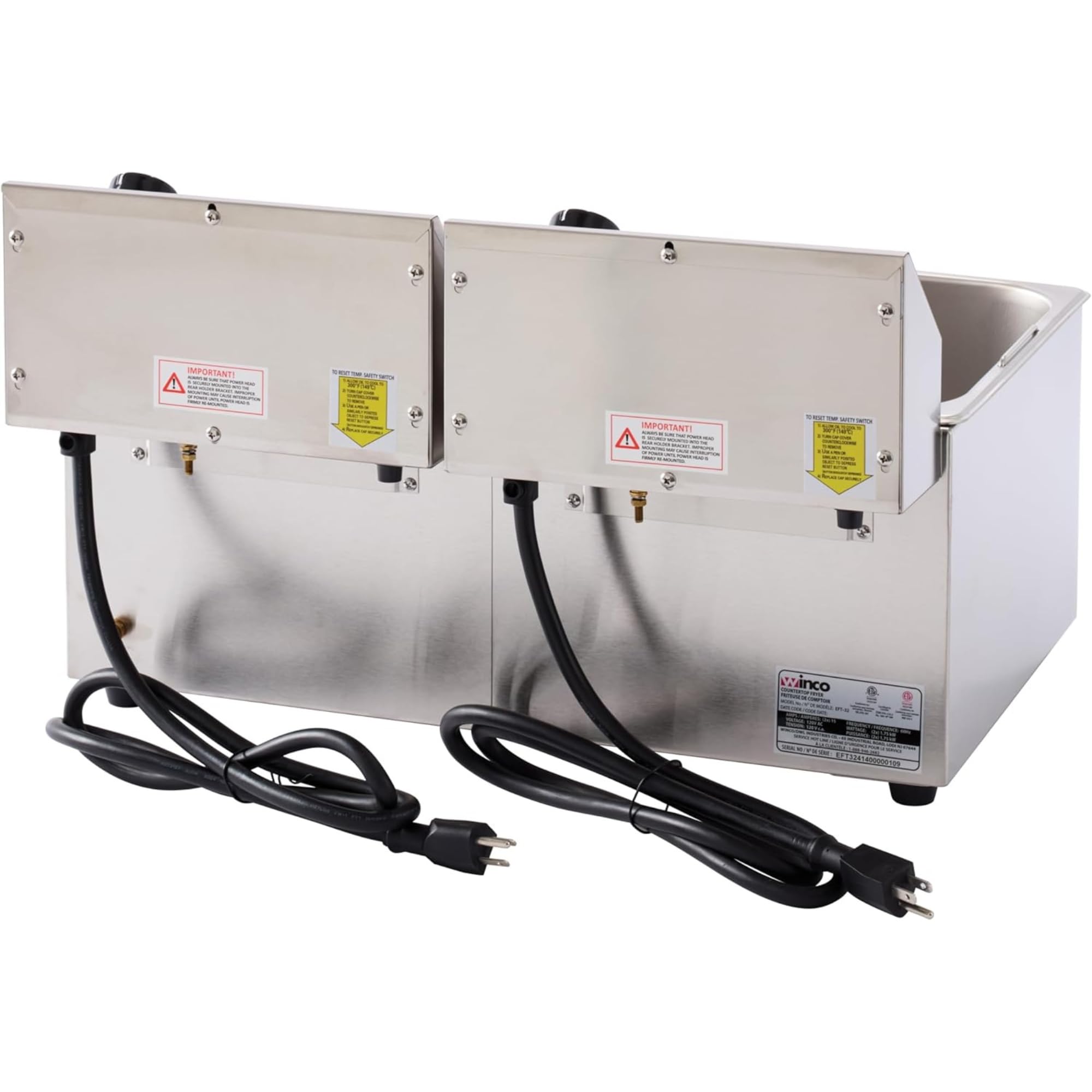 Fonteme Commercial Electric Deep Fryer Dual Tank Countertop Stainless Steel Fryer with Basket – Heavy Duty Deep Fryer for Restaurant Kitchen Use