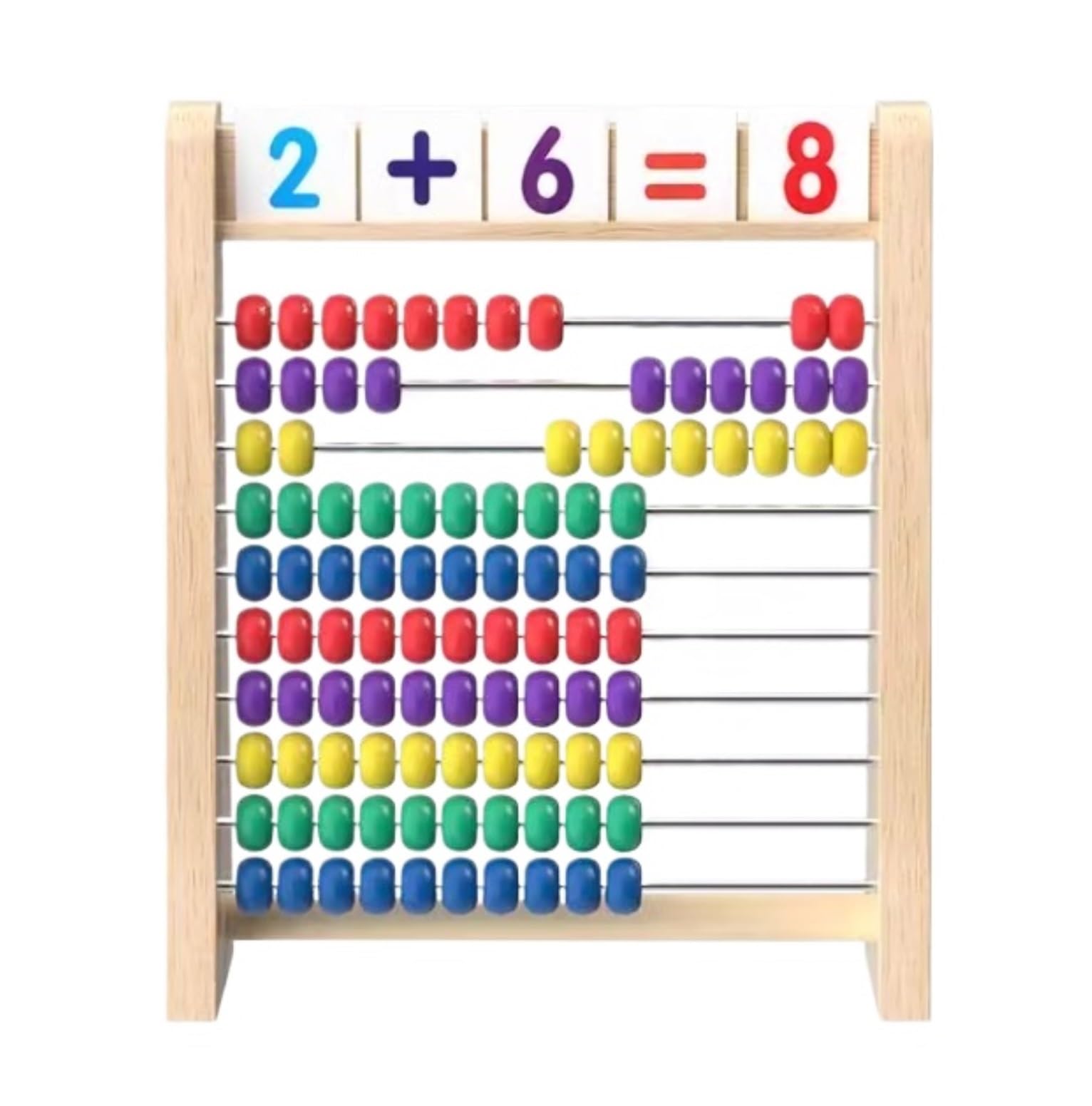 Ábaco Ábaco De Madera, Matemáticas, Educativo, Conteo, Tarjetas Numéricas, Aprendizaje Preescolar, Edad 3 Años En Adelante Oficina Material