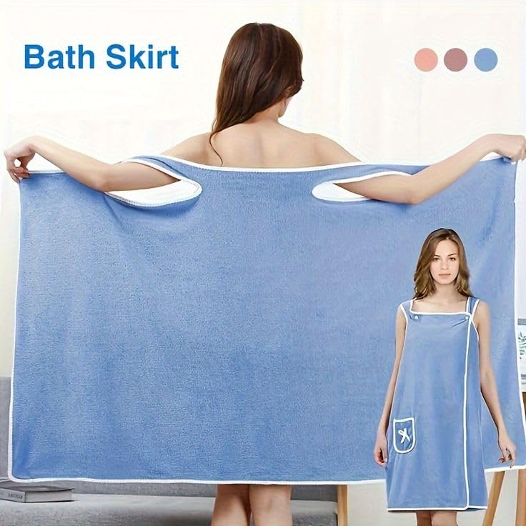 Image of MORADO� Microfiber Bathing Wearable Magic Towel /Bath Towel /Beach and Spa Bathrobe /Bathroom Towel Dress with Straps for Girls & Women 300 GSM