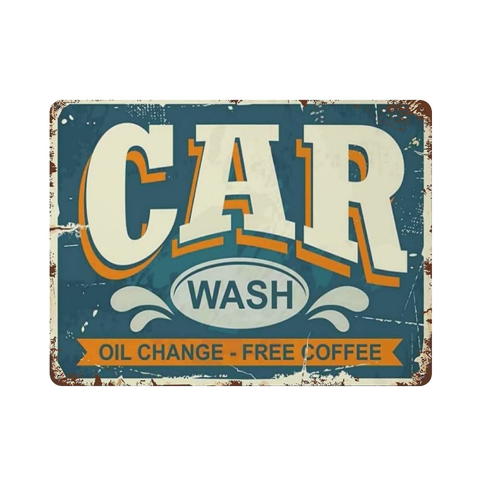 Metal Tin Sign Car Wash Service Vintage Tin Poster Metal Sign Wall Decoration Country Kitchen Home Garage Decor 12"x16"