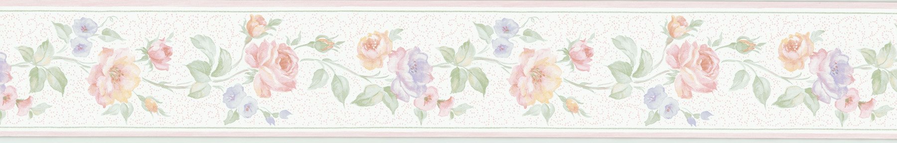 Cenefa floral para pared connect-the-dots de 3.4375 x 180 pulgadas