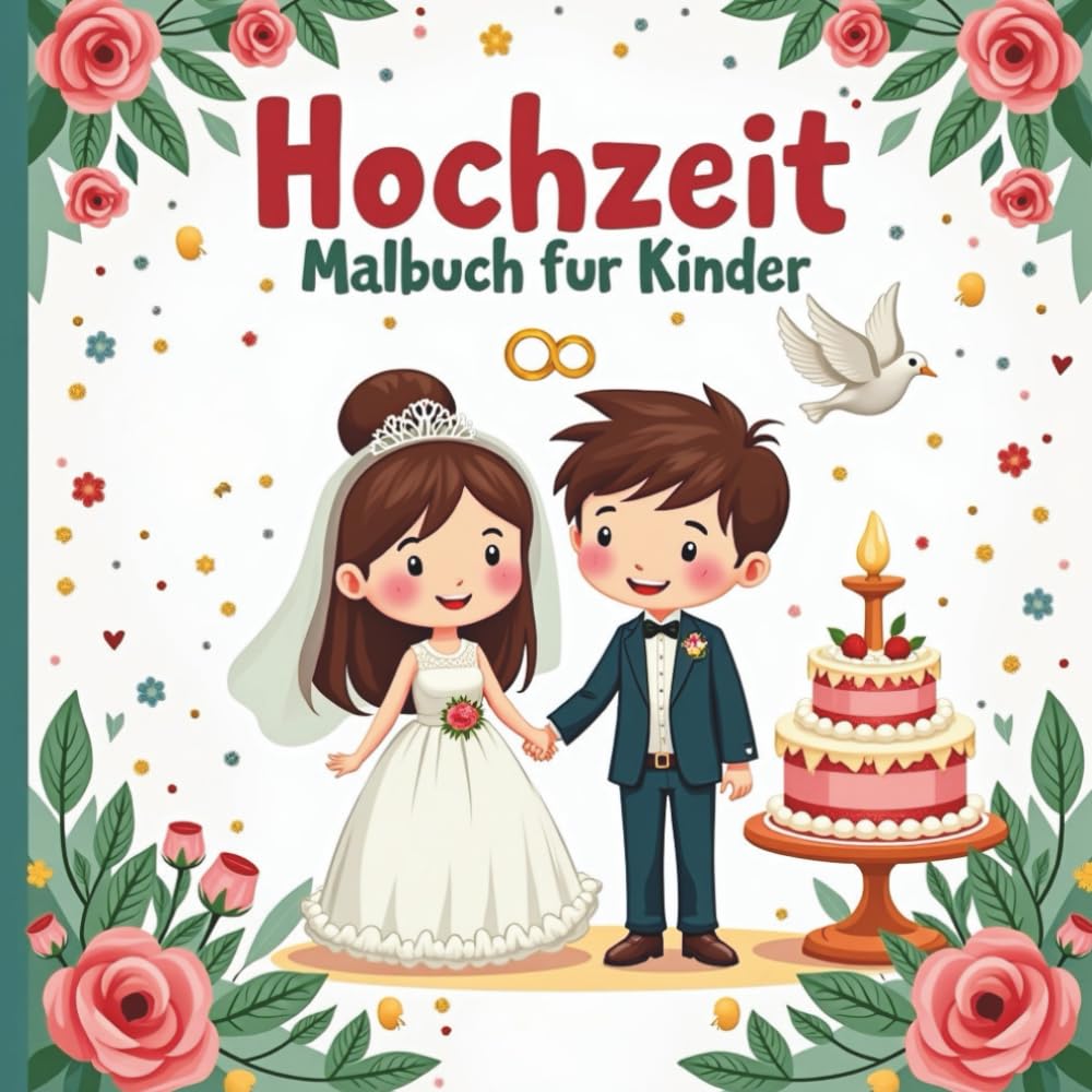 Hochzeit malbuch für kinder: Beschäftigung und Freude für Kinder bei der Hochzeitsfeier