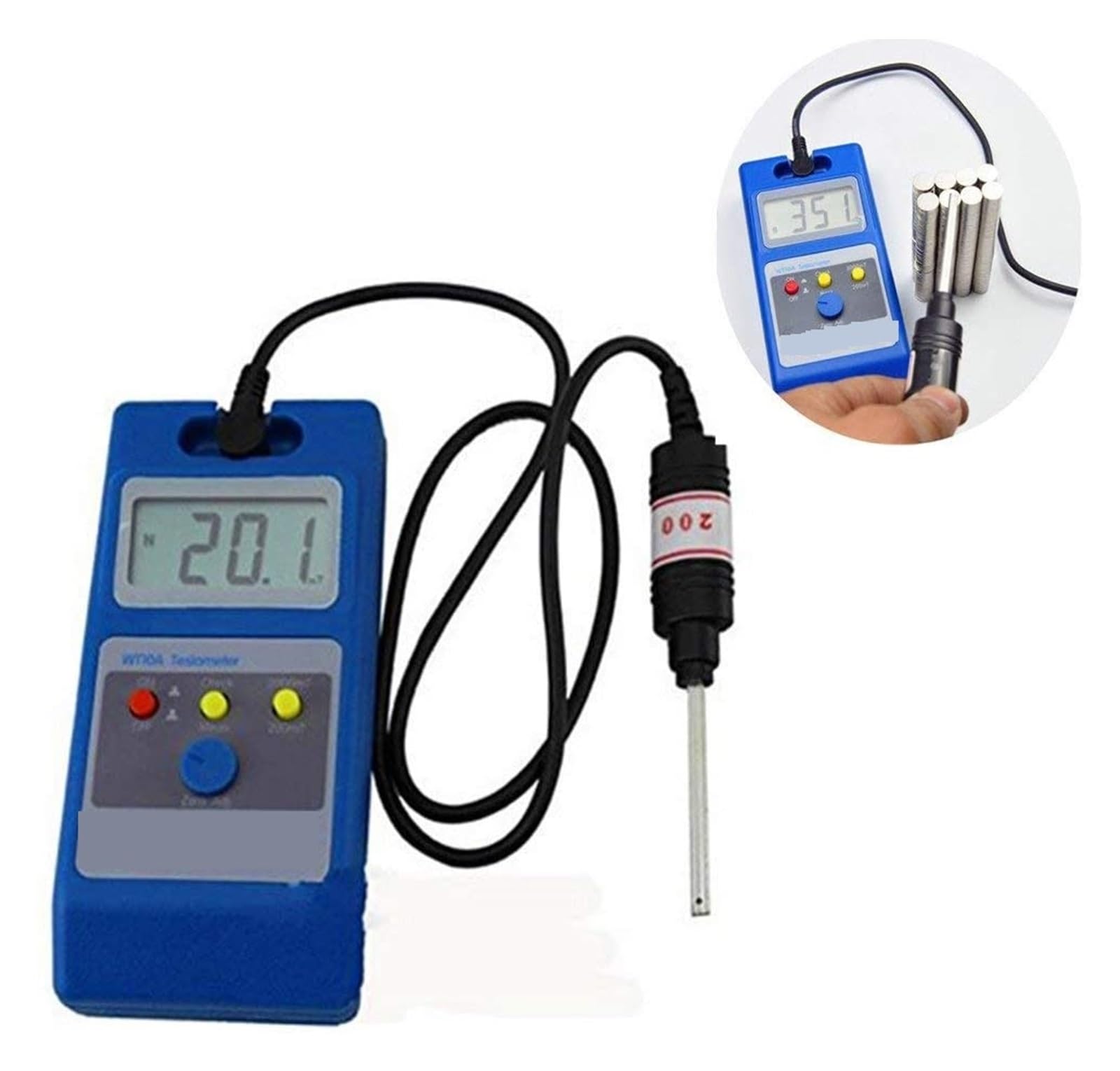 Gauss Meter with Probe The Fluxmeter Surface Magnetic Field Tester Gaussmeter for Industrial Inspection