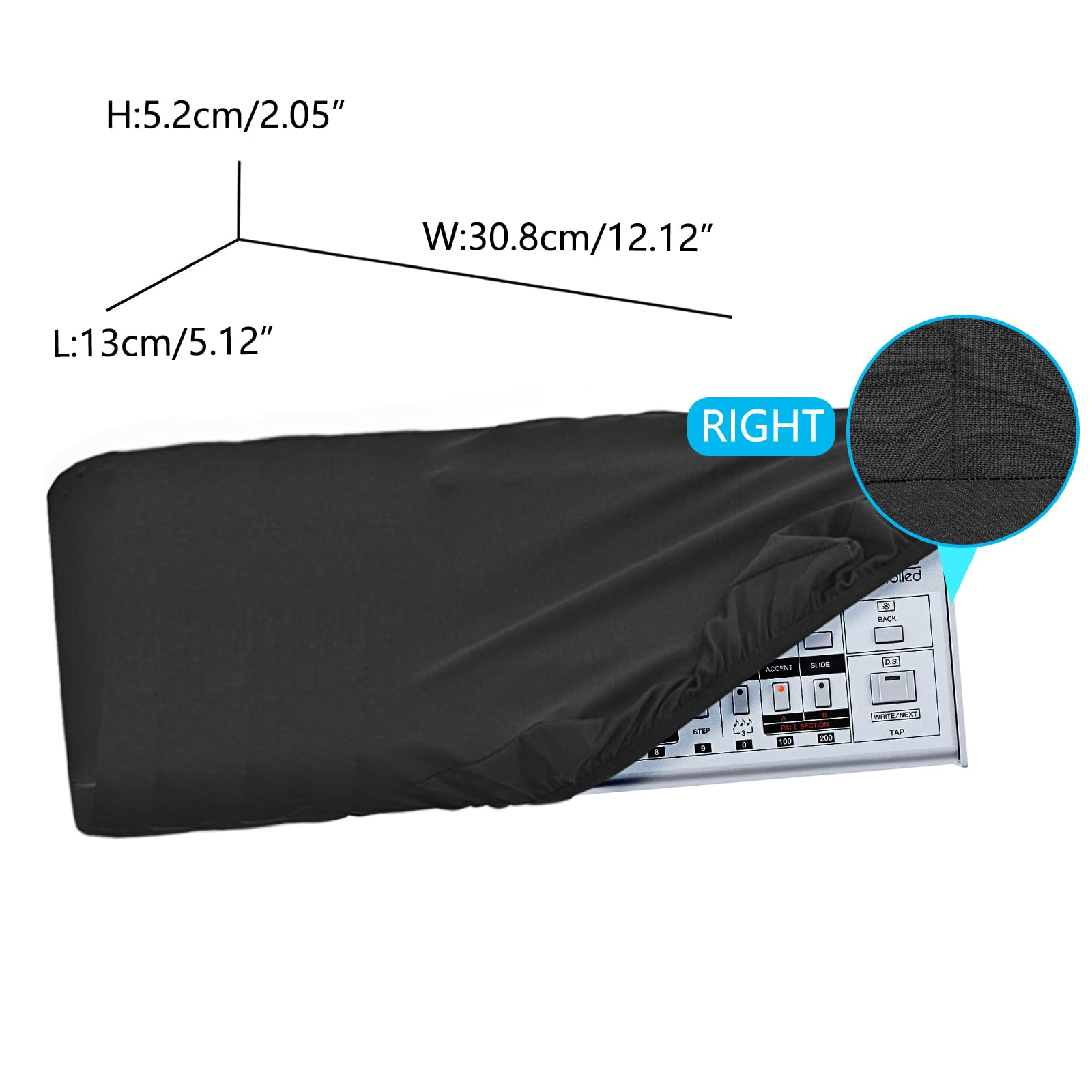 Musiin Drum Machine Dust Cover, Compatible with Roland TR-06, TR-08, TR-09 and Roland synthesizer TB-03, SH-4d - Image 2