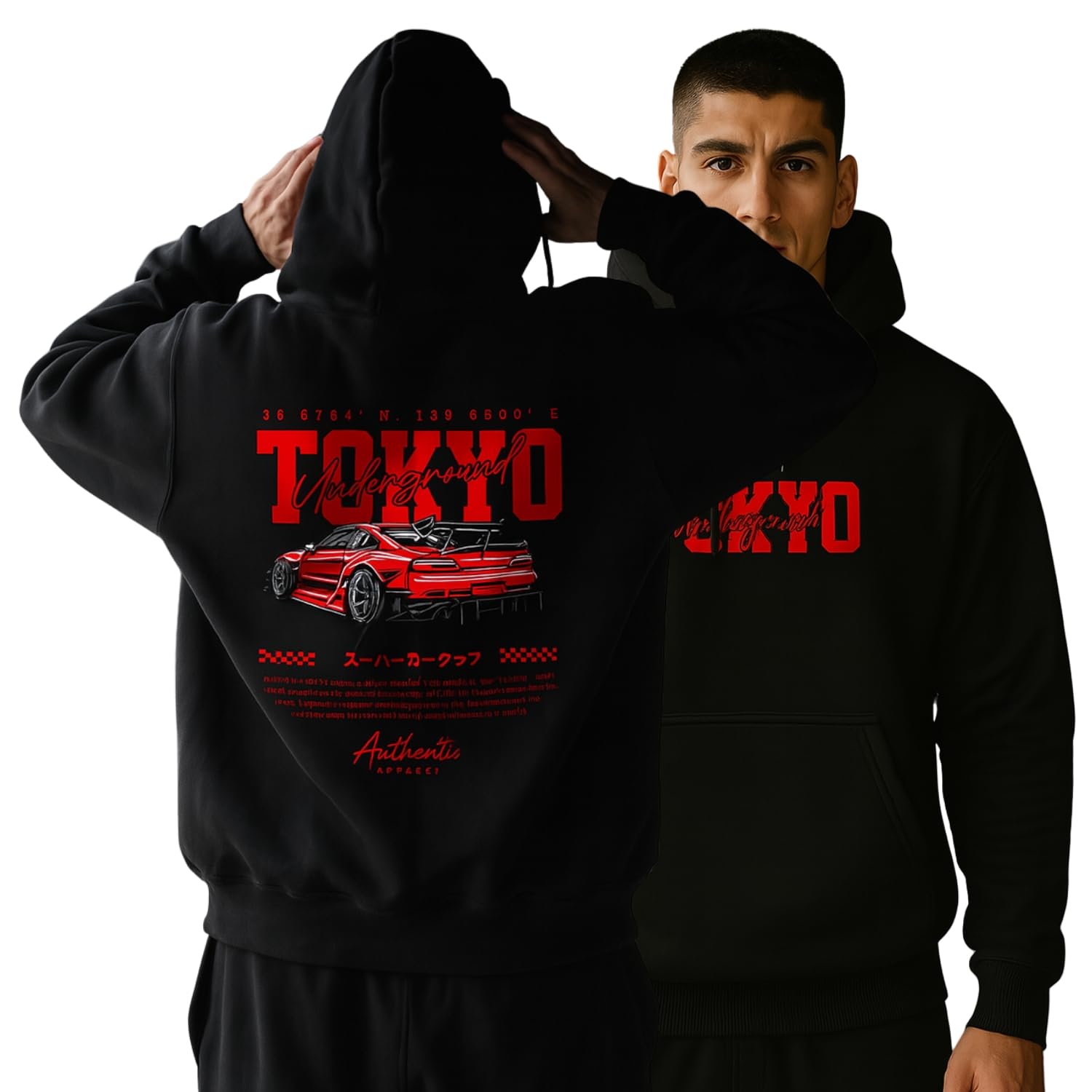 || Mens || Printed || Hooded Neck || Full Sleeve || Cotton Blend || T-Shirt
