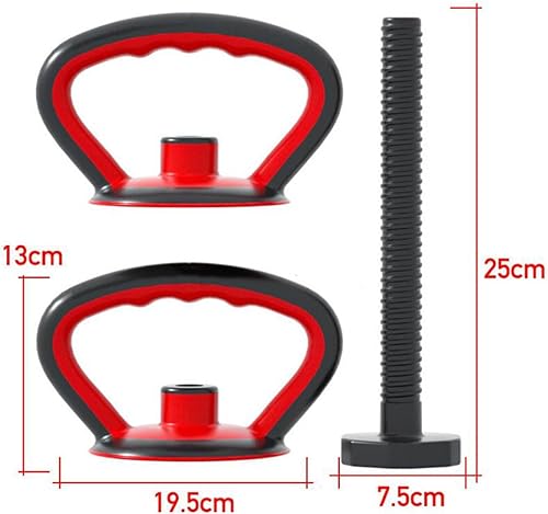 Miniatura 6 de Kit de mango de pesas rusas ajustables, mango ergonómico para pesas rusas, accesorios de entrenamiento de fuerza para gimnasio en casa, juego de 3