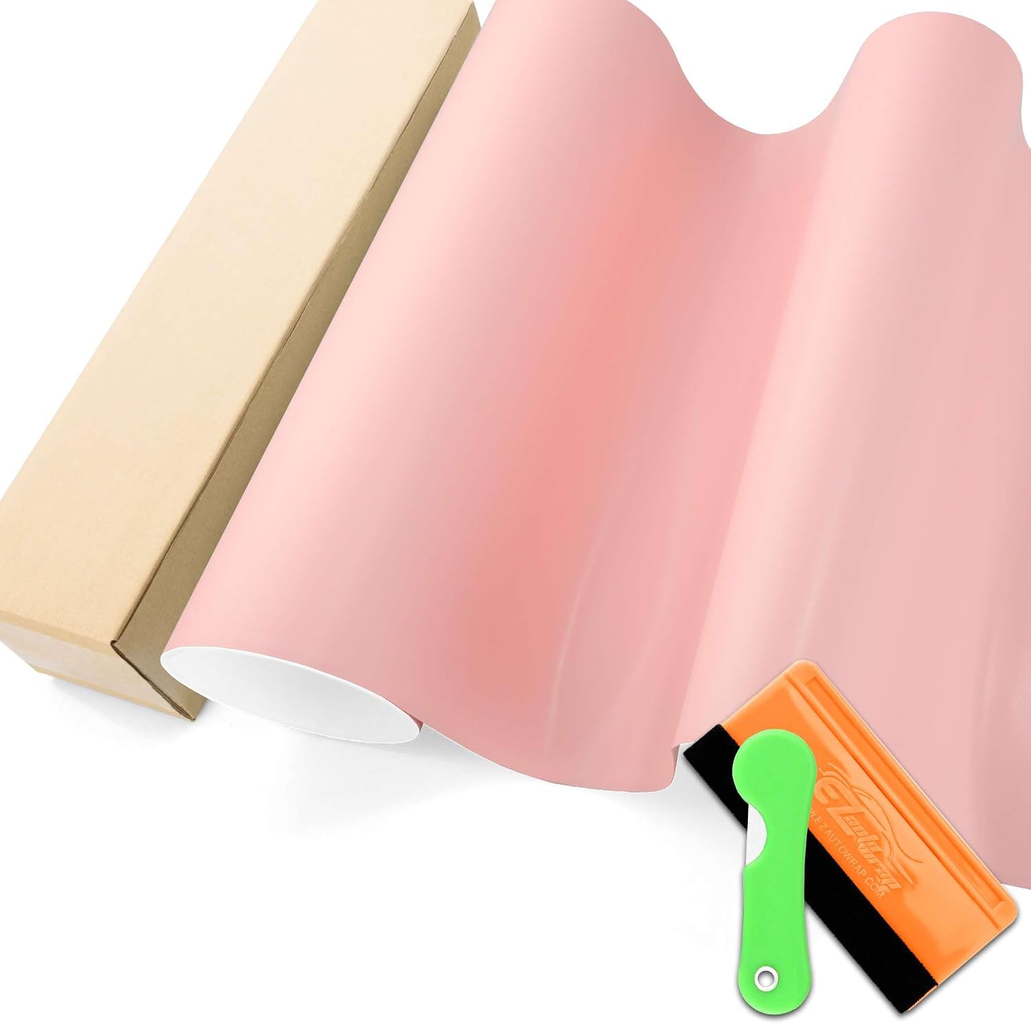 Carnation Pink Ultra Matte Flat Automotive Vinyl Wrap Car Vehicle Bubble Free Air Release with Tool Set 1FTx5FT