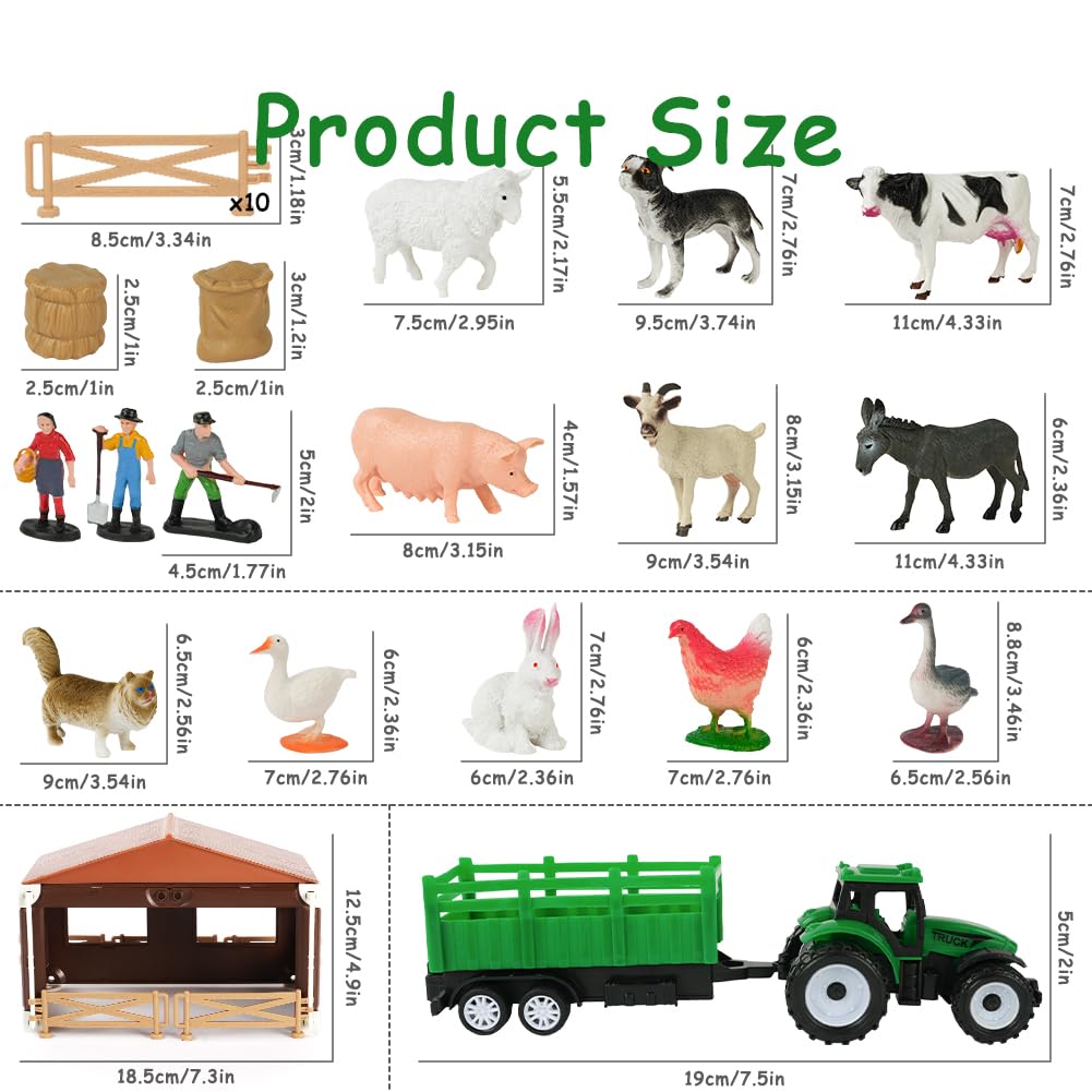 Ensemble De Scènes D'animaux De Ferme Vectorielles Collection Avec