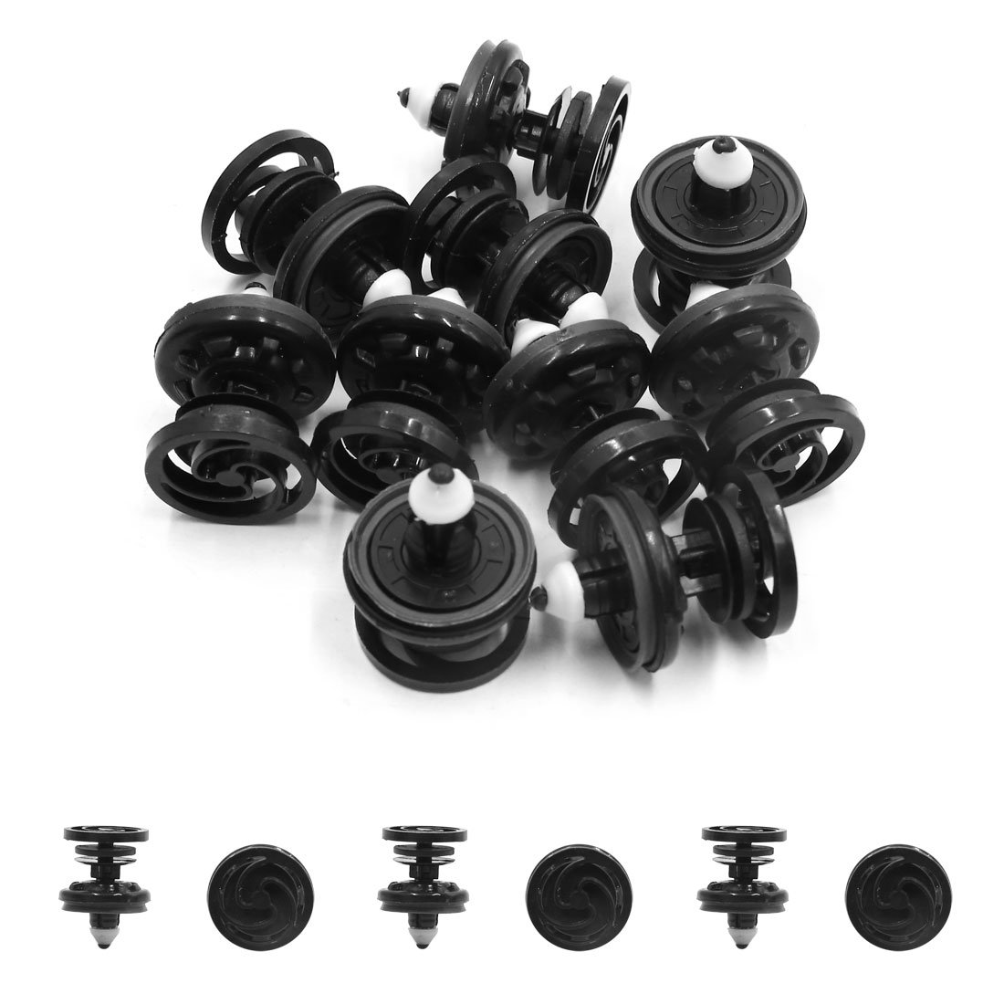 Amazon.com: uxcell 10Pcs 7L6868243 8mm Black Plastic Rivets Clips 