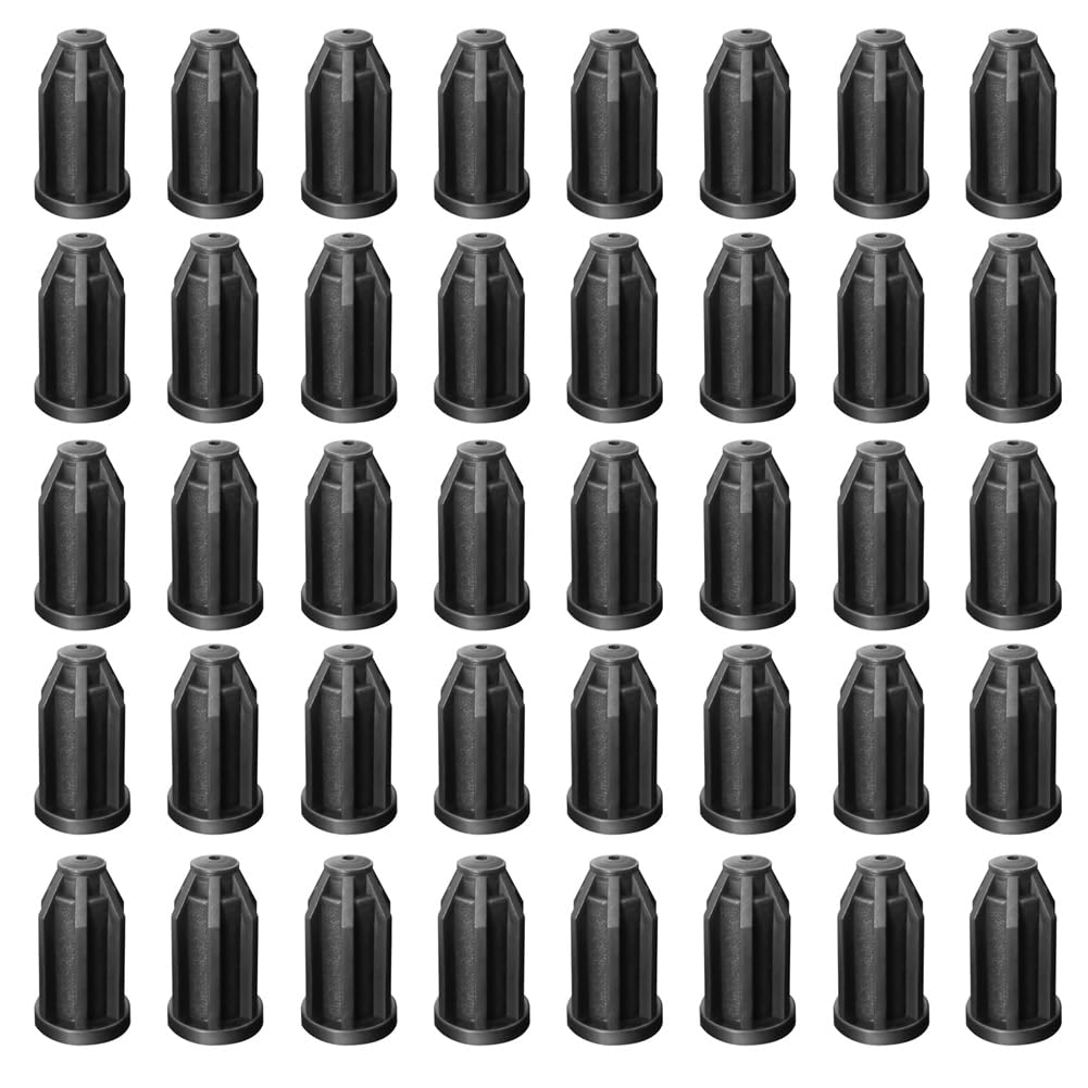 Littimoon 40Pcs Plastic Caster Socket Sleeve Round Inserts for Chair Wheel Stem, 1" Wheel, 7/16" Inside Stem