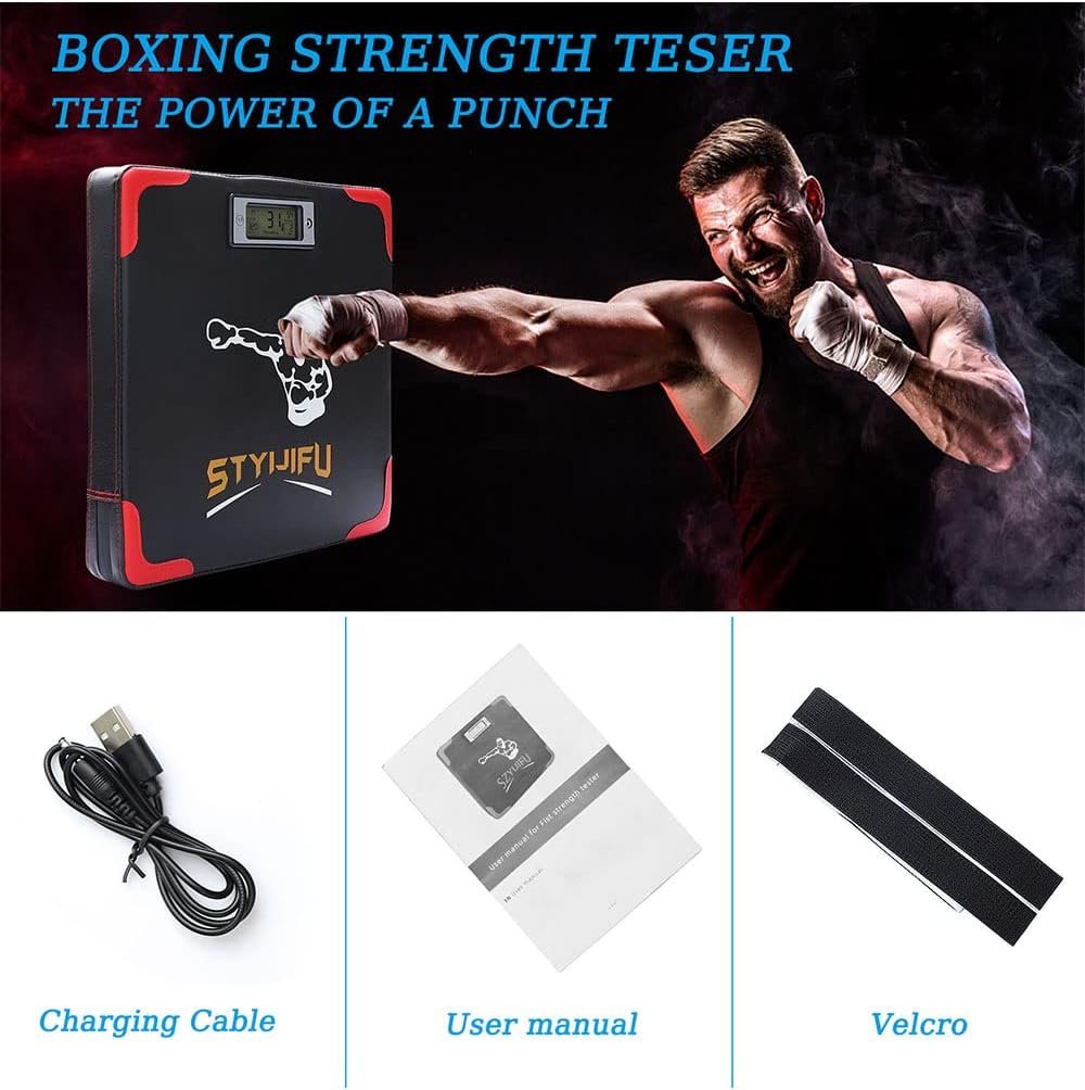 Punch Force Tester, Upgrade Version Wall Boxing Punching Pad, Automated Screen System Wall Punching Pad for Athletes and Beginners, No Brilling, Easy to Install.