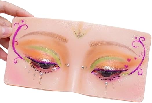 Makeup Mannequin Face,Realistic Reusable Make Up Model | Silicone Face for Makeup Practice,for Beginners Artists Self-Taught Professional Enthusiasts Women