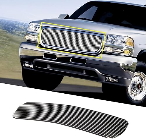 Inserto de parrilla de aluminio pulido para GMC Yukon/Yukon Denali/1999 2000 2000 2000 2001 2002 Sierra