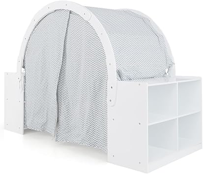 Versatile Kids Playhouse with Totally 8 Cubbies and 2 countertops