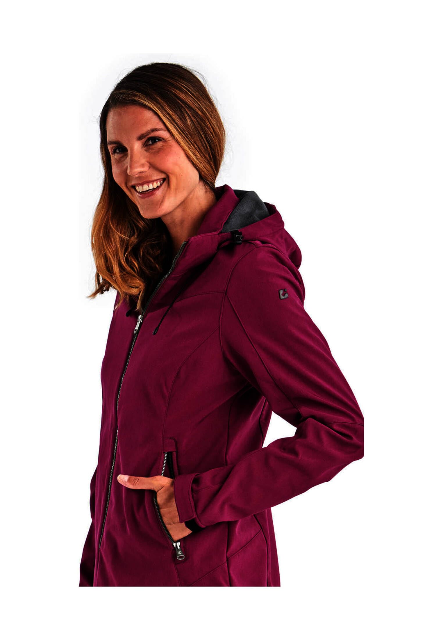 Killtec Damen Softshelljacke Softshell Jacke mit abzippbarer Kapuze Damen Softshelljacke wasserabweisend, Winddicht, atmungsaktiv