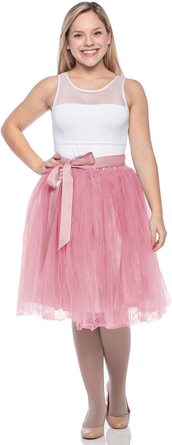 Dancina Women A-Line Tulle Skirt Tutu Knee Length - Image 2