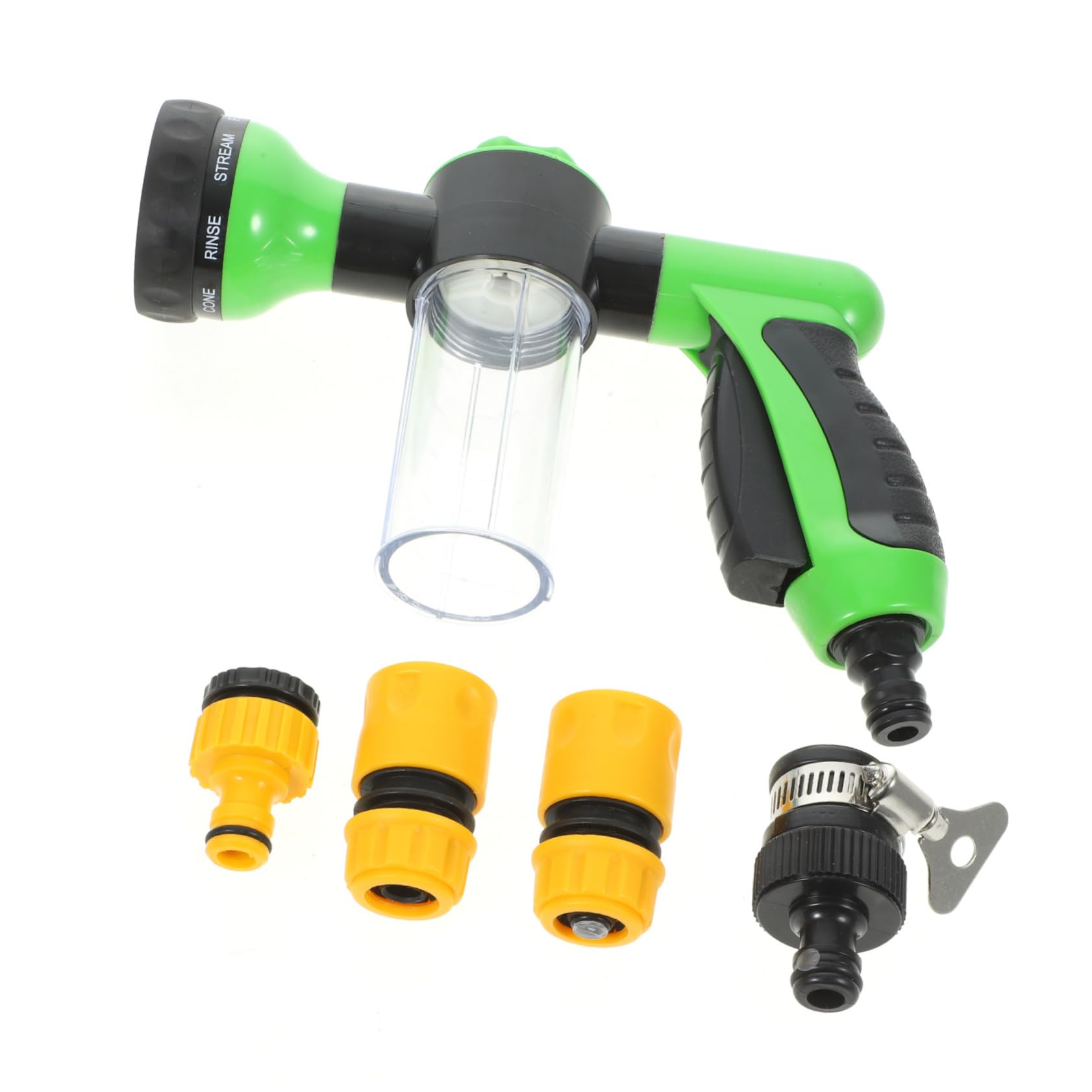Alasum 1Set Garden Soft Hose Nozzle for Dog Washing Multifunctional Sprayer with Flow Ergonomic Grip and Connectors for Various Hose for Pet Bathing and Garden Care