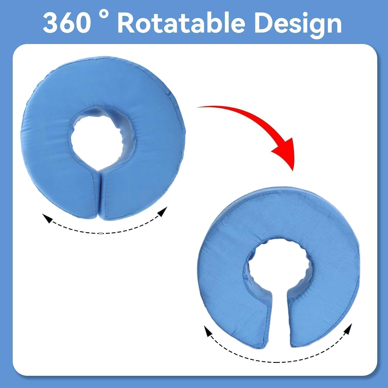 2 PCS Foot Elevation Pillows, Blue Hand Ankle Foam Cushion Leg Hand Lifting Pillow Stabilizer with Ankle Heel Elevator Wedges Foot Support Pillow