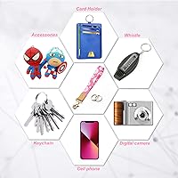 Vista 124 de Ecovision - Llavero con correa para llaves, llaveros de pulsera con 2 argollas para llaves para mujer