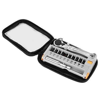 12 in 1 Portable Screwdriver Bits Set Quick Ratchet Socket Wrench & Drive Bits Mini 1/4 Hand Repair Tool