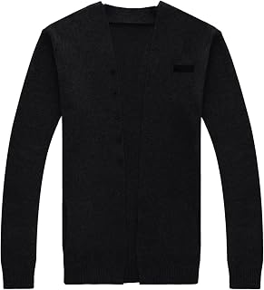 Mens Ribbed Knit Cardigan Sweater Open Front Long Sleeve Outerwear Lightweight Button Down Drape Cape with Pockets