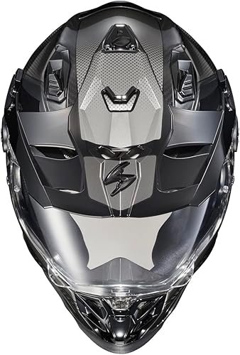 Miniatura 4 de ScorpionEXO XT9000 - Casco integral de motocicleta de fibra de carbono para aventura con visera Pinlock Ready, bolsillos para altavoz listos para