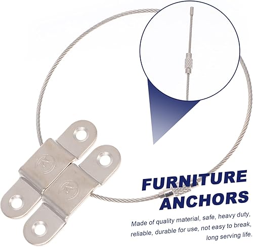 Miniatura 7 de LIFKOME Childproofing Straps 5 Set of Furniture Mounts for Stabilization Babyproofing Kit