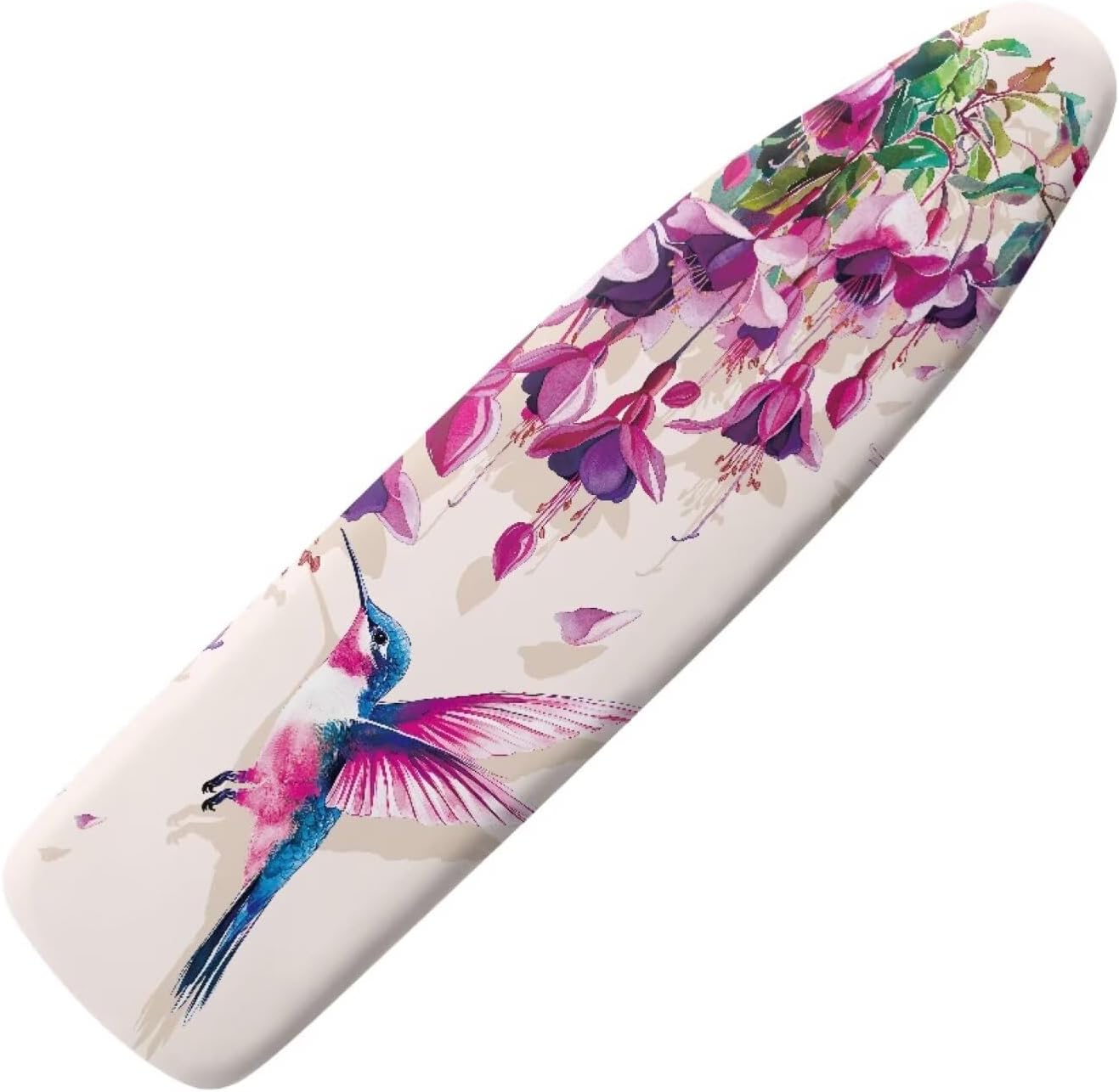 Ironing Board Cover Hummingbird Flower 15 x 54 Ironing Board Cover for Decoration, Iron Accessory Dust Protection with Elastic Edges and Hook & Loop (No Pad)