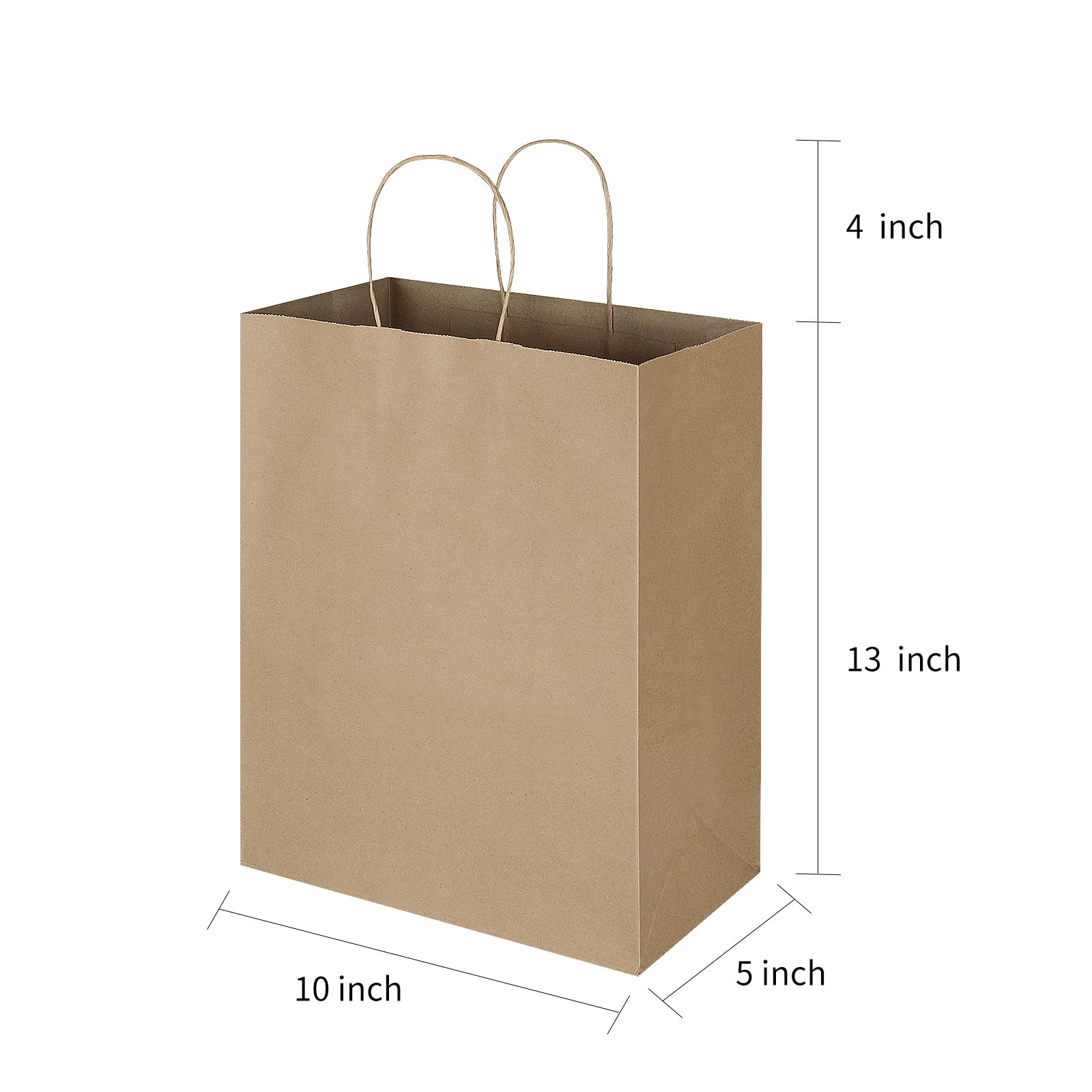 Oikss Confezione Da 50 Sacchetti Regalo Di Carta Medi Con Manici - Colore Viola, 20x12x25 Cm, In Carta Kraft Da 100 G/m², Ecologici E Biodegradabili, Perfetti Per Feste, Shopping E Fai Da Te