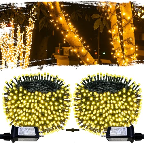 Guirlande lumineuse pour arbres de Noël et décoration extérieure étanche 8 modes