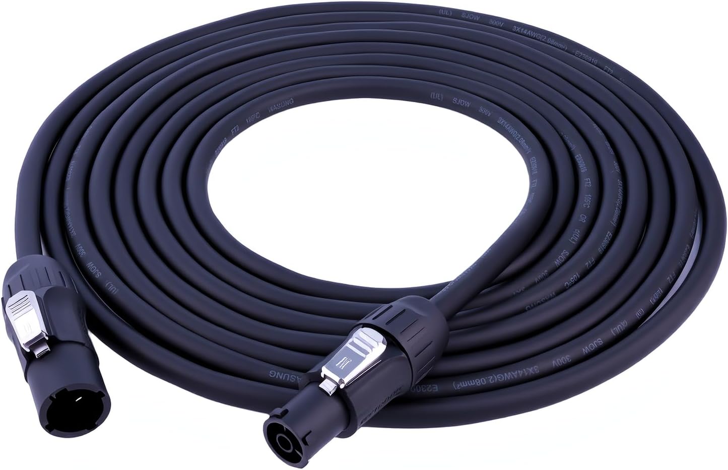 Hand-Built Professional powerCON True1 SAC3MX to SAC3FX Power True 14WAG Extension IP65 Power Cable (15Feet)