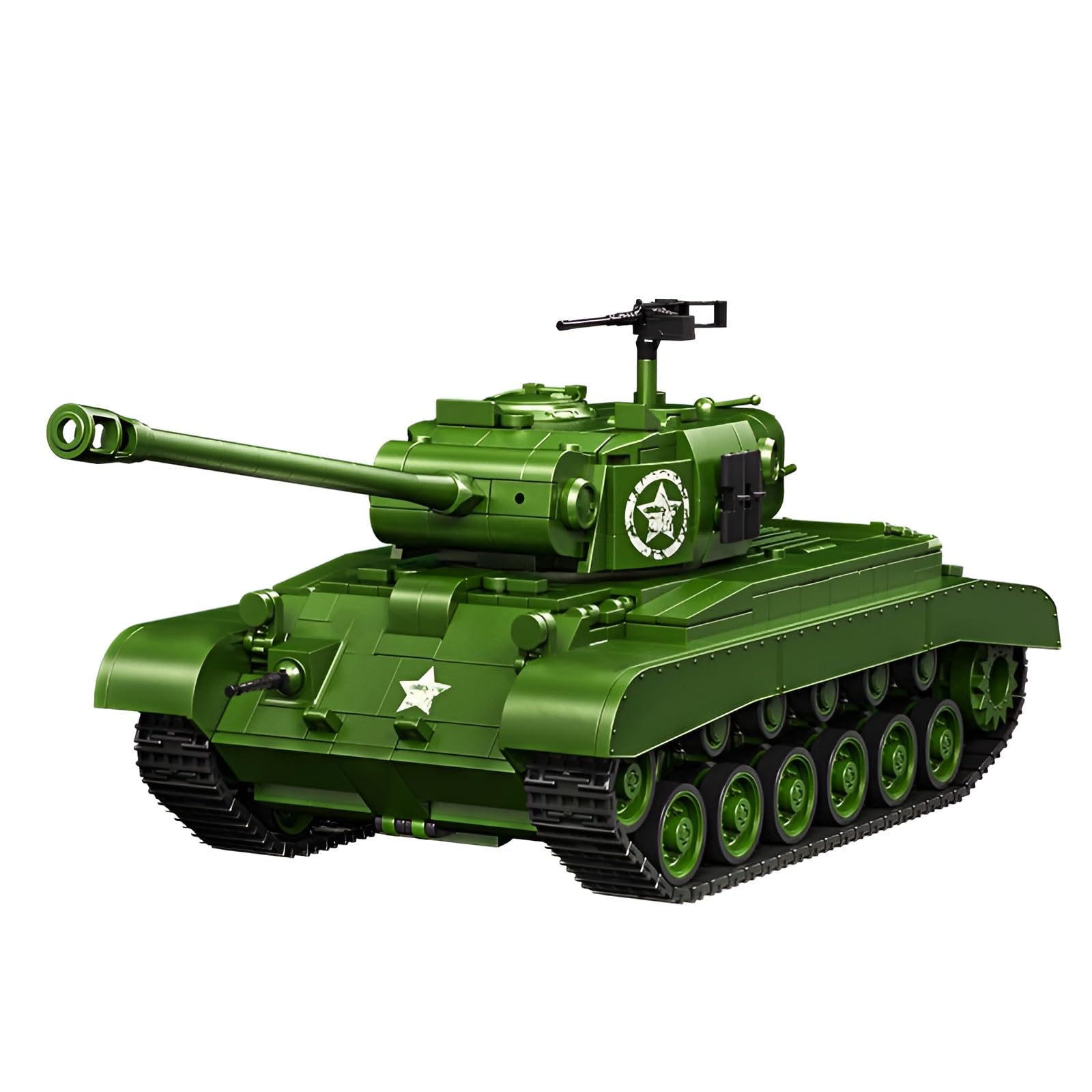 M26 Pershing Schwerlastpanzer Bausteine Bausatz, 1703 Stück WW2 Armee Modelle Panzer Spielzeug, Waffen Krieg Fahrzeuge Klemmbausteine, Ideen Militärische Geschenke für Jungen Kinder Erwachsene