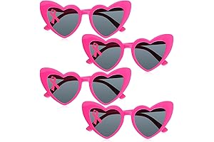 Konohan 4 Pack Pink Ribbon Heart Sunglasses for Women