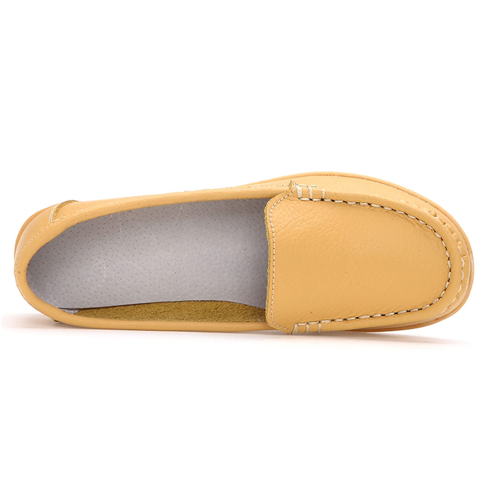 Meidiastra Mocasines Penny para mujer, zapatos planos de trabajo para enfermería, zapatos planos para mujer, Amarillo, 38 EU