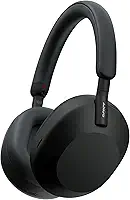 Sony Fones de ouvido WH-1000XM5 premium com cancelamento de ruído, otimizador automático NC, bateria de 30 horas, controle de voz Alexa, preto