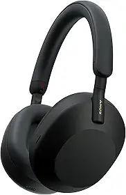 Sony Fones de ouvido WH-1000XM5 premium com cancelamento de ruído, otimizador automático NC, bateria de 30 horas, controle de voz Alexa, preto