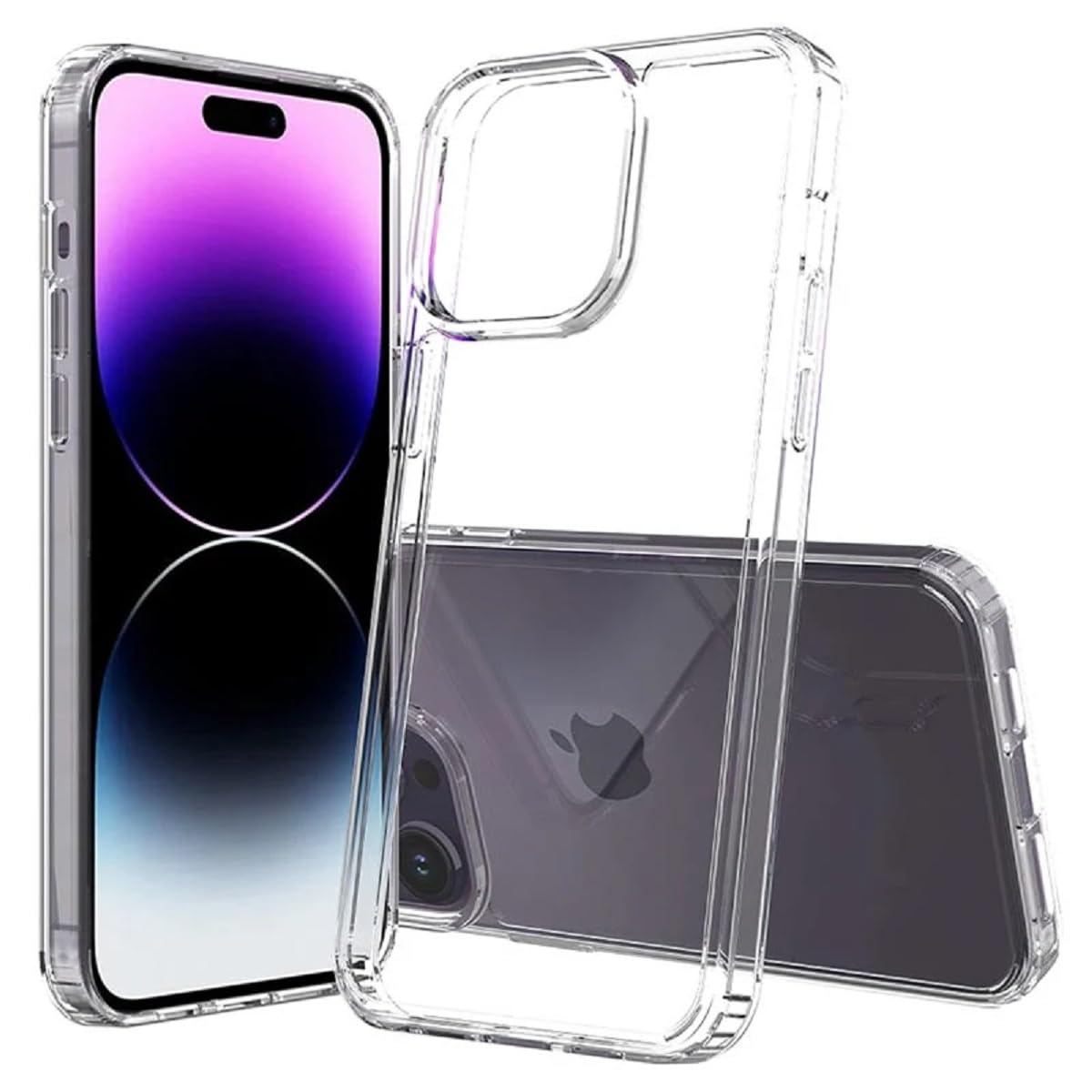 Crystal Clear Cases Compatible for iPhone 15 plus and iPhone 14 Plus, Wireless Charging Compatible, Extra Edge ShockProof, Military Hard Back Explosion Proof (iPhone 15 plus and 14 Plus)