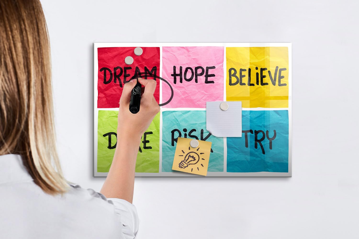 Tableau blanc magnétique mural 60x40 cm | Tableau de motivation