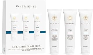 INNERSENSE Organic Beauty - Curly Styler Travel Trio | Non-Toxic, Cruelty-Free Haircare (I Create Hold, I Create Volume, Quiet Calm Curl Control) PACKAGING MAY VARY